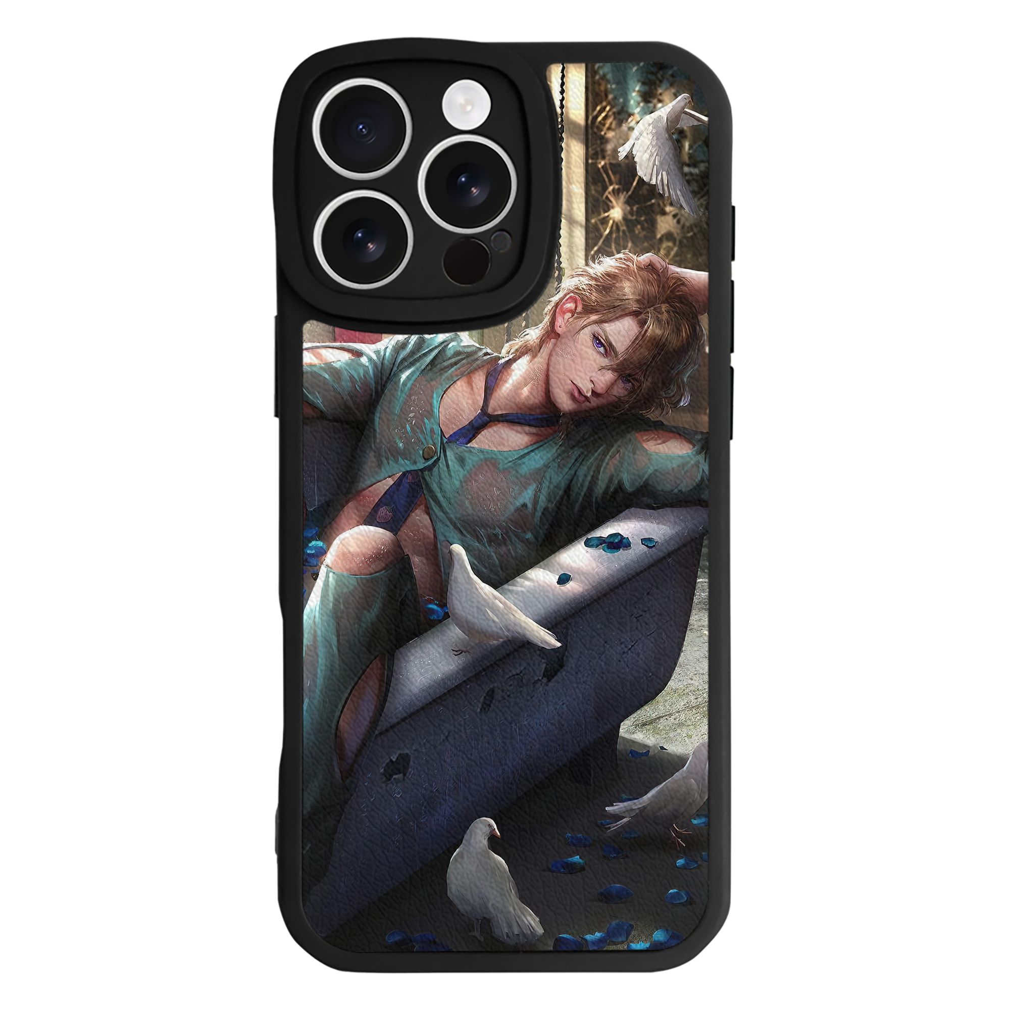 （画像用） ジョジョの奇妙な冒険 JoJo's Bizarre Adventure 【iPhone 16シリーズ対応】シリコンスマホケース（レザー調） 材質：シリコン
